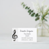 Musiciaanse Musical Muzieknoten Teacher Band Singa Visitekaartje (Staand voorkant)