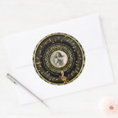 Musiciaanse muziekopnames herdenkingsfoto Gold Bla Ronde Sticker (Envelop)