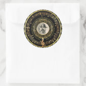 Musiciaanse muziekopnames herdenkingsfoto Gold Bla Ronde Sticker (Tas)