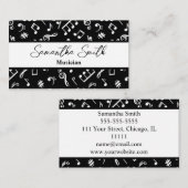 Musiciaanse muziekopnemer visitekaartje (Voorkant / Achterkant)