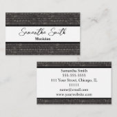 Musiciaanse muziekopnemer visitekaartje (Voorkant / Achterkant)