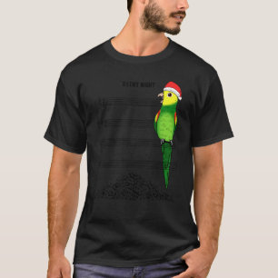 Musiciaanse papegaai ik 's nachts dubbelgele heek t-shirt