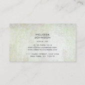 Musiciaanse zanger Componist Pianist Metallic Past Visitekaartje (Achterkant)