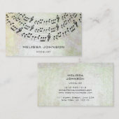 Musiciaanse zanger Componist Pianist Metallic Past Visitekaartje (Voorkant / Achterkant)