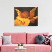 Musician Angel die Lute speelt door Rosso Fiorenti Canvas Afdruk (Insitu (Woonkamer))