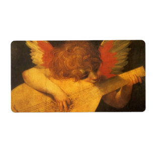 Musician Angel die Lute speelt door Rosso Fiorenti Etiket