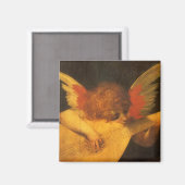 Musician Angel die Lute speelt door Rosso Fiorenti Magneet (Voorkant / Achterkant)