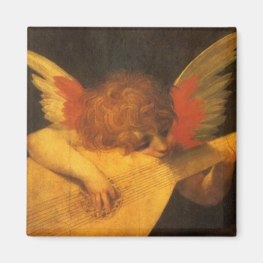 Musician Angel die Lute speelt door Rosso Fiorenti Magneet (Voorkant)