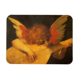 Musician Angel die Lute speelt door Rosso Fiorenti Magneet
