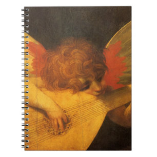 Musician Angel die Lute speelt door Rosso Fiorenti Notitieboek
