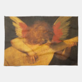 Musician Angel die Lute speelt door Rosso Fiorenti Theedoek (Horizontaal)