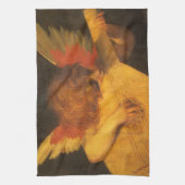 Musician Angel die Lute speelt door Rosso Fiorenti Theedoek (Verticaal)