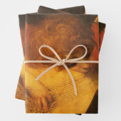 Musician Angel Playing Lute by Rosso Fiorentino Inpakpapier Vel (In situ)