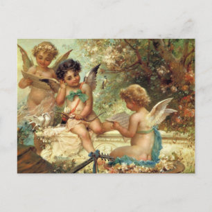 Musician Angels van Hans Zatzka, Victoriaans kunst Briefkaart
