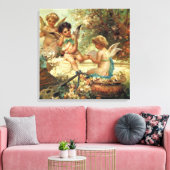 Musician Angels van Hans Zatzka, Victoriaans kunst Canvas Afdruk (Insitu (Woonkamer))