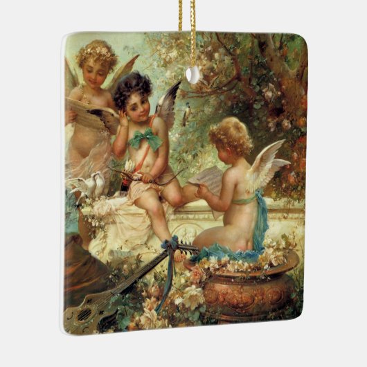 Musician Angels van Hans Zatzka, Victoriaans kunst Keramisch Ornament (Rechts)