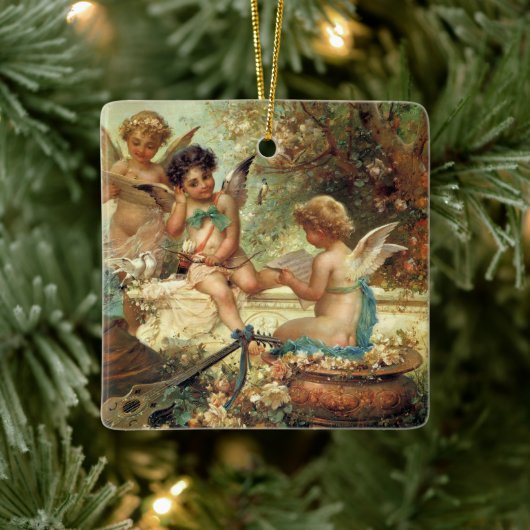 Musician Angels van Hans Zatzka, Victoriaans kunst Keramisch Ornament (Boom)