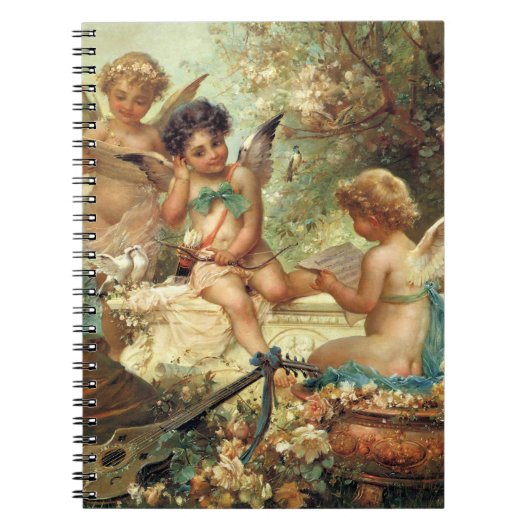 Musician Angels van Hans Zatzka, Victoriaans kunst Notitieboek (Voorkant)