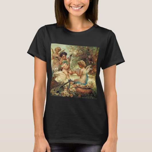 Musician Angels van Hans Zatzka, Victoriaans kunst T-shirt (Voorkant)
