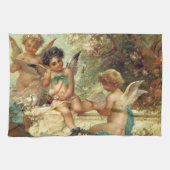 Musician Angels van Hans Zatzka, Victoriaans kunst Theedoek (Horizontaal)