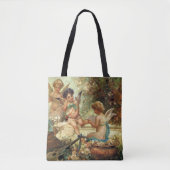 Musician Angels van Hans Zatzka, Victoriaans kunst Tote Bag (Voorkant)