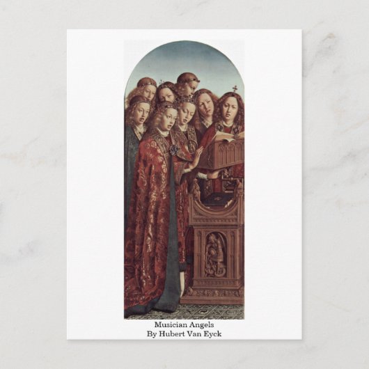 Musician Angels van Hubert Van Eyck Briefkaart (Voorkant)