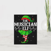 Musician Elf Christmas Girls Women Elf Squad Xmas  Kaart (Voorkant)