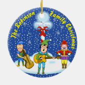 Musician Elves kerstversiering Keramisch Ornament (Achterkant)