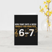 Musician Funny 6 7 Meme Six Seven For Music Teache Kaart (Gele Bloem)