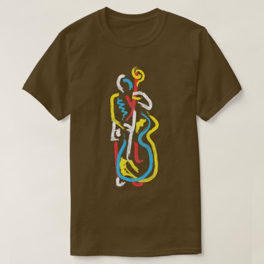 Musician Gift Double Bass Player  T-shirt (Design voorkant)