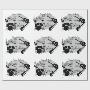 Musician Graphic Gift Wrap HAMbyWG Cadeaupapier