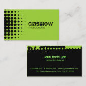 Musician Grunge Light Green Visitekaartjes (Voorkant / Achterkant)