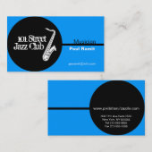 Musician Jazz Club Visitekaartje (Voorkant / Achterkant)
