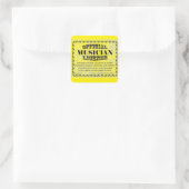 Musician License Square Sticker (Tas)