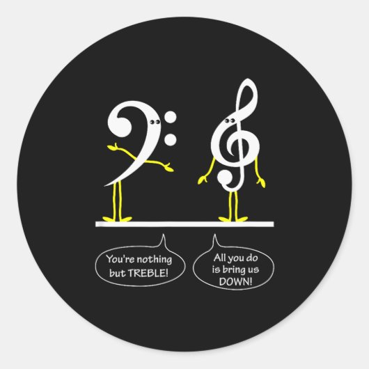 Musician Marching Band Music Funny Nothing But Tre Ronde Sticker (Voorkant)