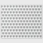 Musician Music Note Pattern Heart Cadeaupapier (Vlak)