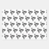 Musician Music Note Pattern Heart Inpakpapier Vel (Voorkant)