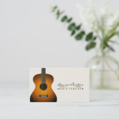 Musician Music Teacher Guitar Gold Visitekaartje (Staand voorkant)