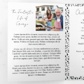 Musician Music Teacher Notes Funeral Program Drieluik Programma (Binnenzijde eerst)