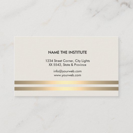 Musician Music Teacher Trumpet instrument Gold Visitekaartje (Achterkant)