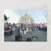Musician Outside Sacre Coeur Paris Briefkaart (Voorkant)