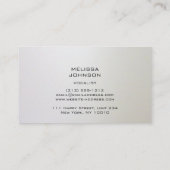 Musician Singer Componist Pianist Ombre Ivory Gray Visitekaartje (Achterkant)