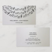 Musician Singer Componist Pianist Ombre Ivory Gray Visitekaartje (Voorkant / Achterkant)