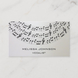 Musician Singer Componist Pianist Ombre Ivory Gray Visitekaartje