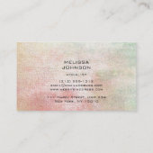 Musician Singer Componist Pianist Peach Pastel Visitekaartje (Achterkant)