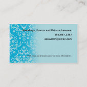 Musician Treble Clef Music Studio Teacher Visitekaartje (Achterkant)