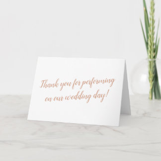 Musician Wedding Thank You Card Bedankkaart