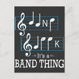 Musicians Band Geek Muzieknoten Spelling Funny Briefkaart