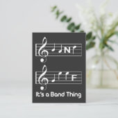 Musicians Band Geek Muzieknoten Spelling Funny Briefkaart (Staand voorkant)