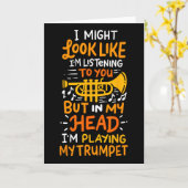 Musicians Birthday And Shop Trumpet Player  Kaart (Gele Bloem)